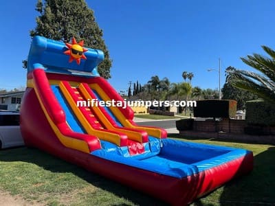 16 ft Double Lane Sun Water Slide Red for rent El Monte